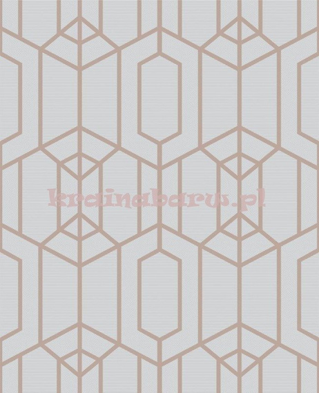Efektowna tapeta geometryczna romby wielokaty na szarym tle