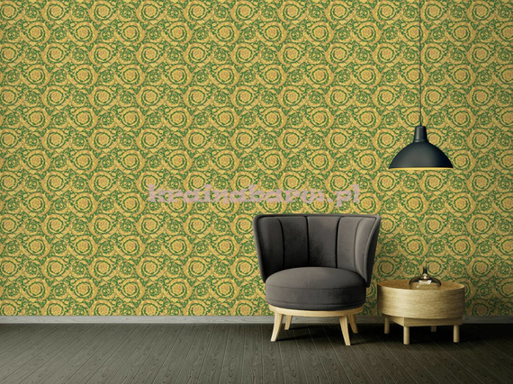 Ekskluzywna tapeta Versace IV klasyczne ornamenty kwiaty na bordowym tle